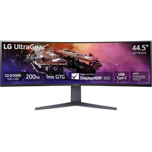 LG 45GR75DC-B 45-inch UltraGear™ QHD 1440P 1ms 200Hz Curved Gaming Monitor with USB Type-C™