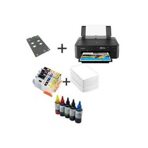 Canon Pixma TS705 Wireless Photo, CD, ID Card And A4 Paper Printer With Tray, 235 Pieces Pvc Card - Refillable Cartridge And Ink