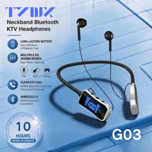 TYNIX G03 Sports KTV Call Digital Display Neckband Wireless Bluetooth Earphones