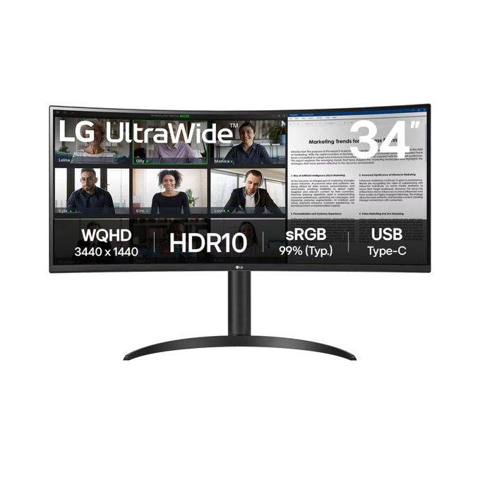 Lg 34 Inches 21:9 Curved Ultra Wide Monitor, WQHD
