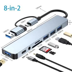 USB C Hub 8-in-1 Adapter - Type C Splitter for MacBook Air M1, iPad Pro