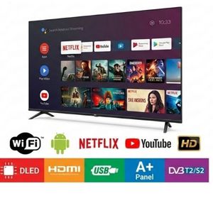 Mi+ (MiJ) 43'' Inches Digital Satellite (Built-in digital tuner, No Decoder Needed) TV - Frameless Full HD LED TV - HDMI - USB - Black + 12 MONTHS WARRANTY - (MIJ4310)
