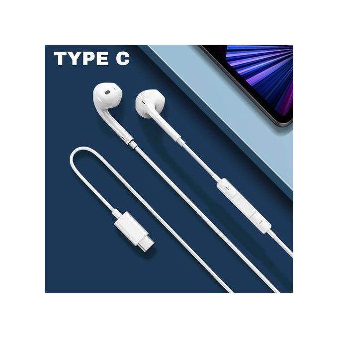 Fit Type Pattern Wired Type C Headphones Earbuds For Android ear piece Ear Piece Type C Enabled Earphones EARPIECE Headset EarPód For Samsùng Rèdmi Tecnò ìnfinix Nòkia  Etc