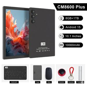 C Idea Android 16 Tablets10.1 Inches Sim 8GB+1TB Keyboard Mouse Long Standby Tablet PC