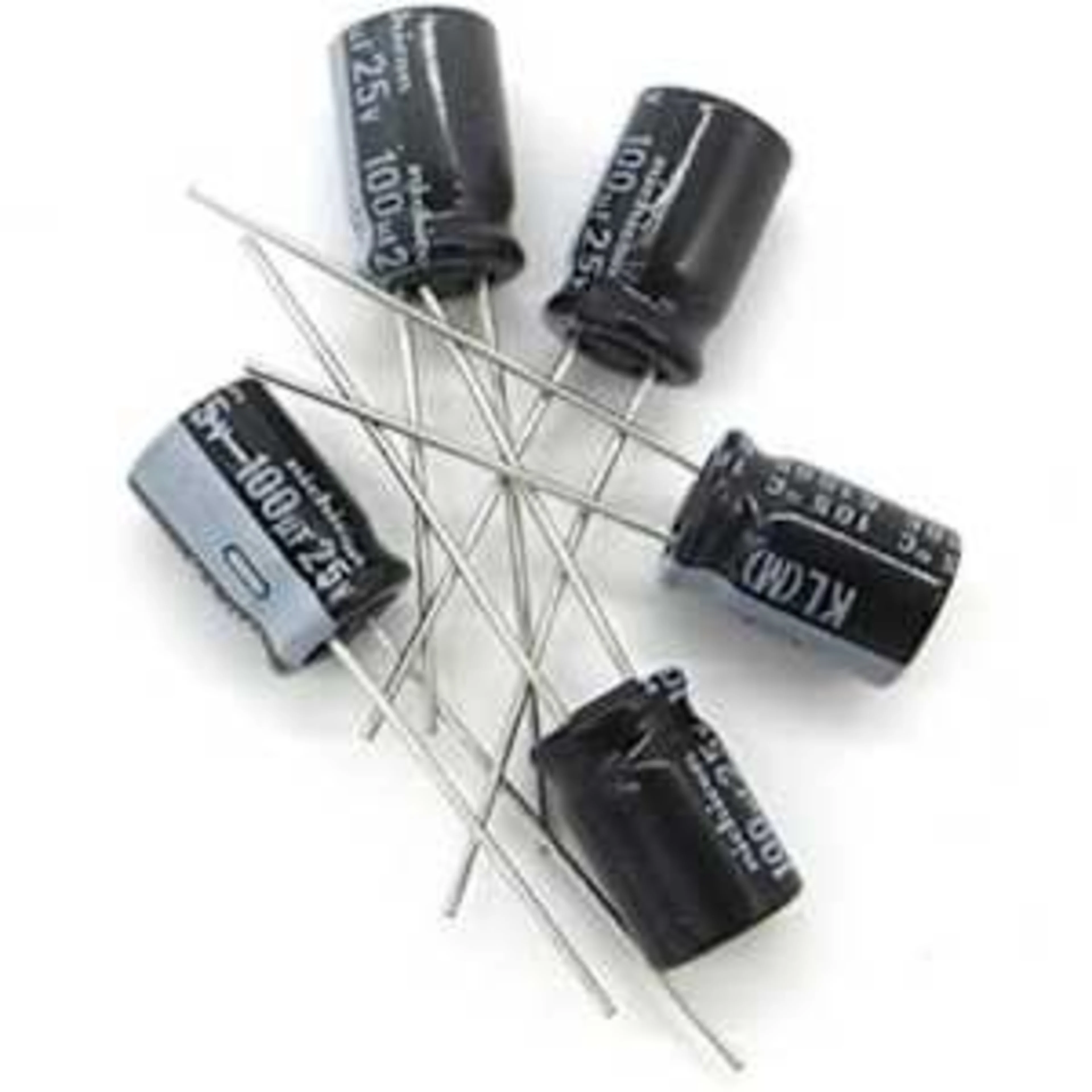 100uf 25v Aluminum Electrolytic Capacitor - 100pcs