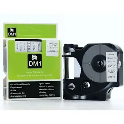 DYMO Cartridge 12mm Black And White Label Printer Ca...