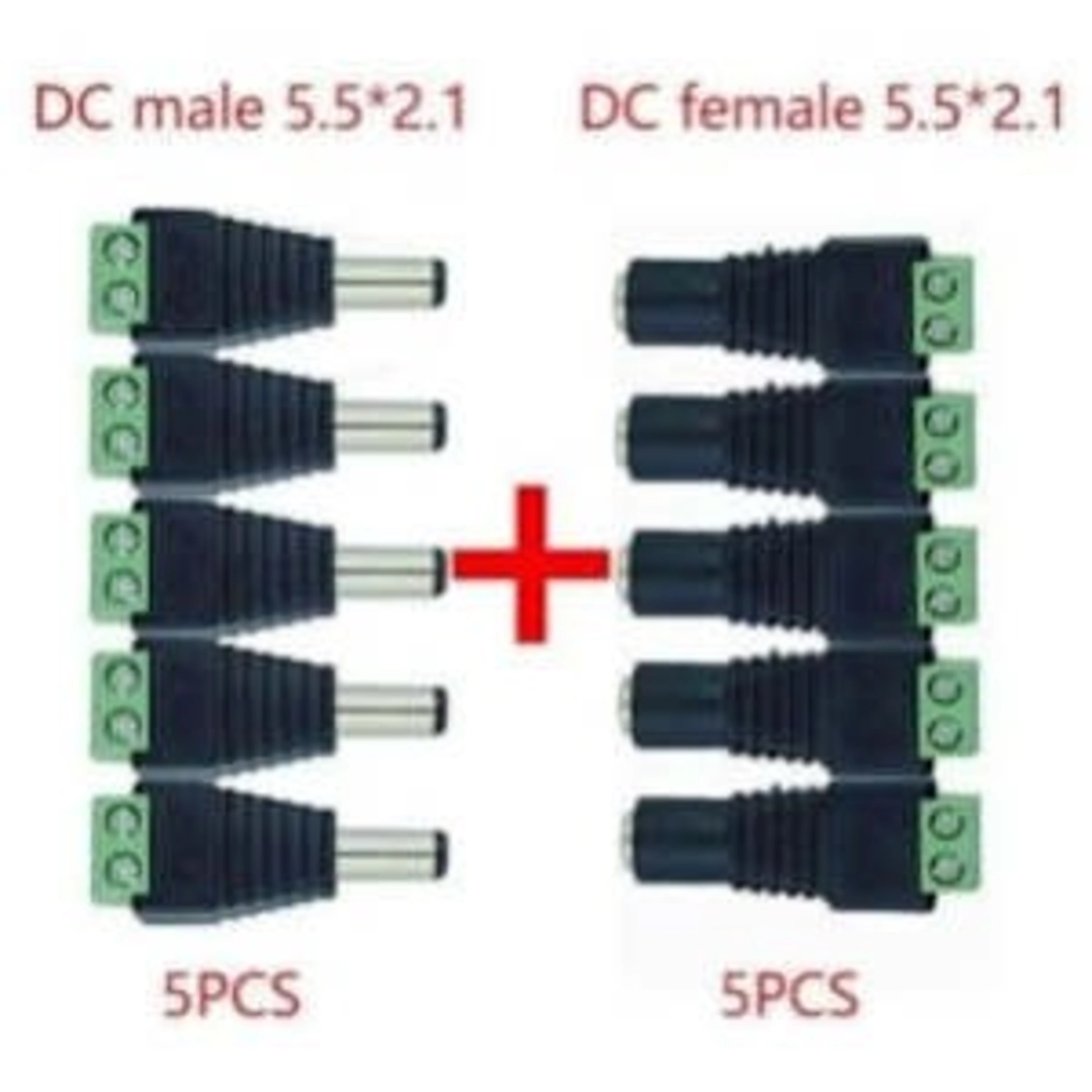 Dc Power Female/ Male Jack Connector Cable Adapter P...