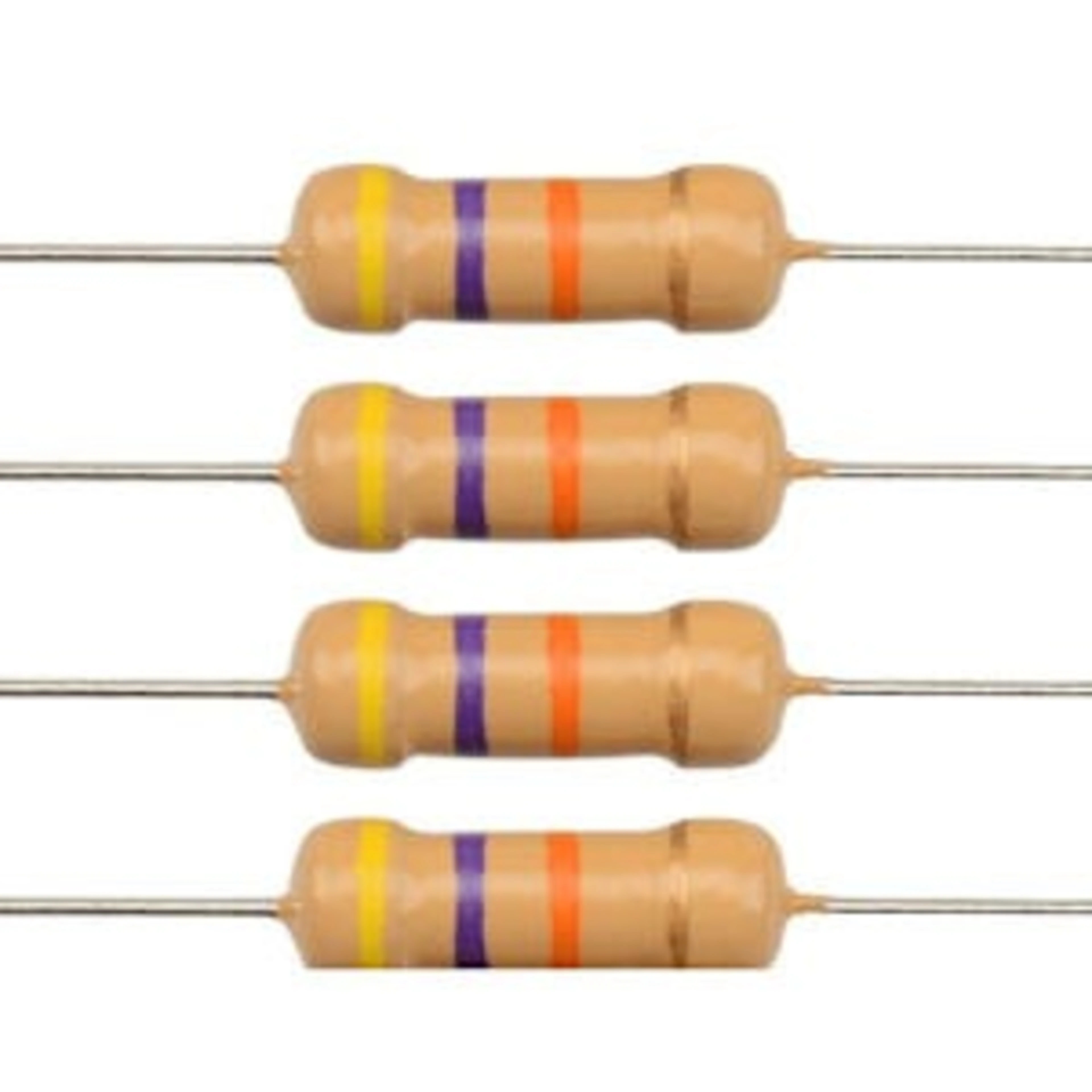 Rohs 100pcs 47k Ohm 1/2w Carbon Film Resistor 5% - H...