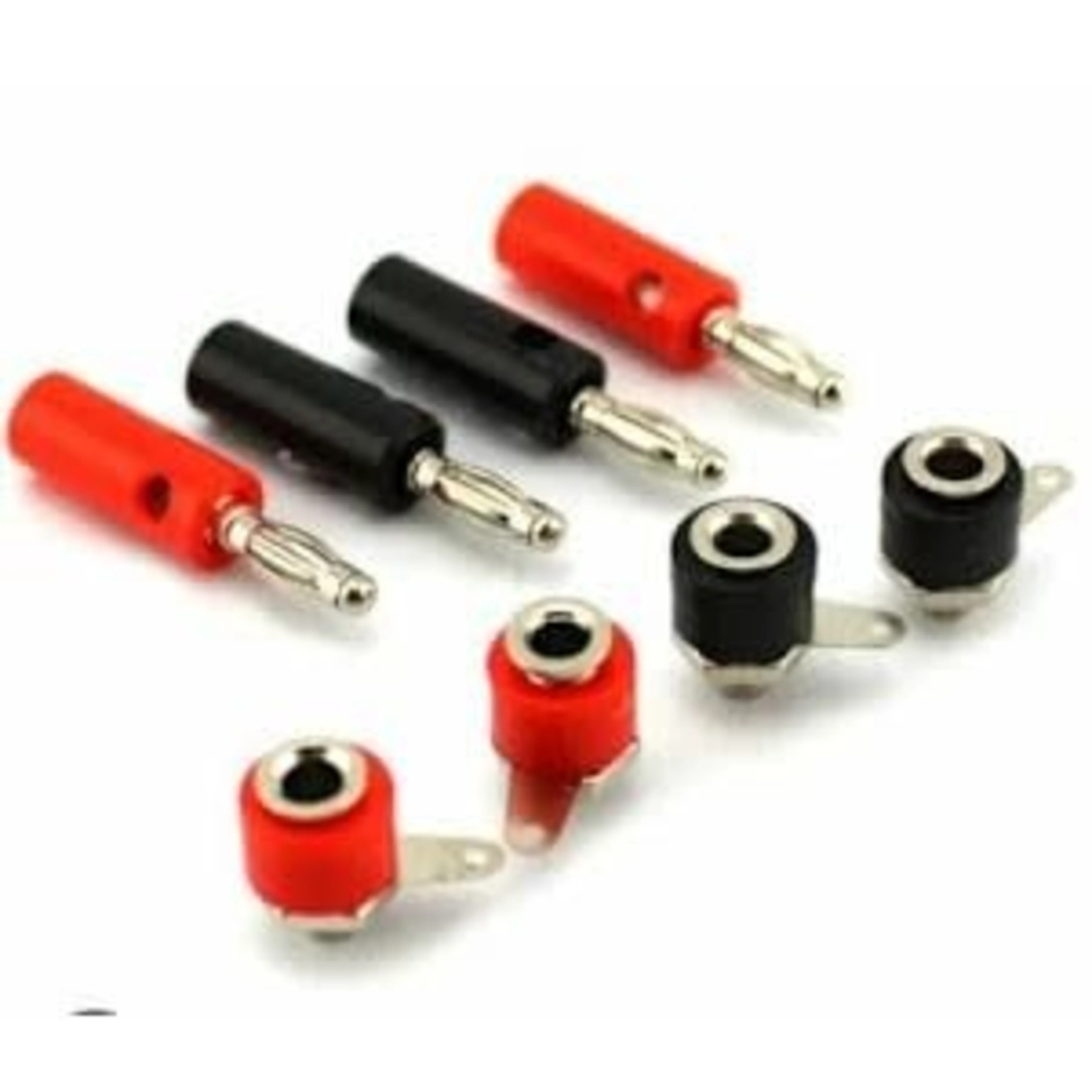 Banana Plugs And 10pcs Banana Sockets - Black And Re...