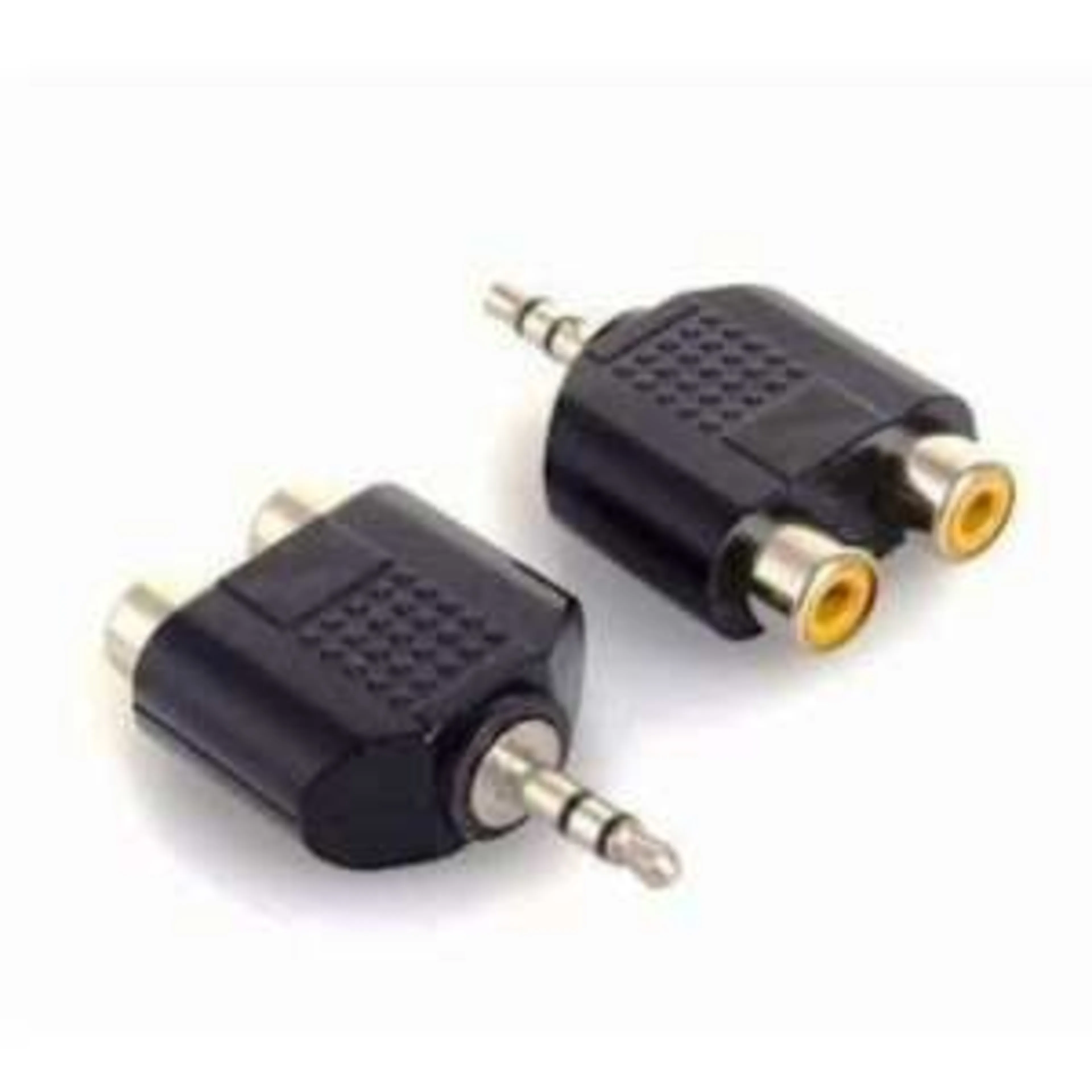 Av Stereo Audio Adapter Y Plug - Male Jack To 2 Dual...
