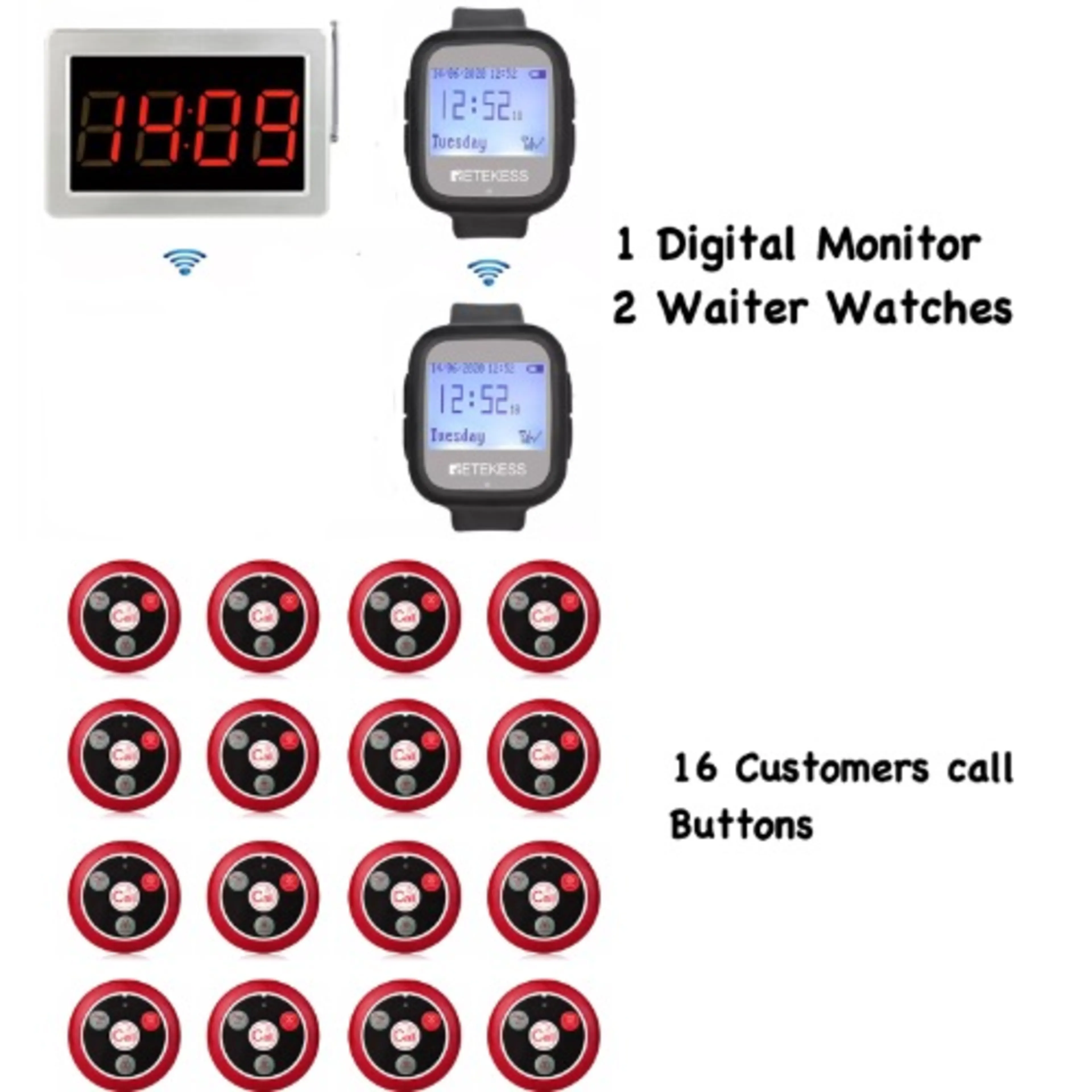 Retekess Hotel Bar/Restaurant Wireless Call System -...
