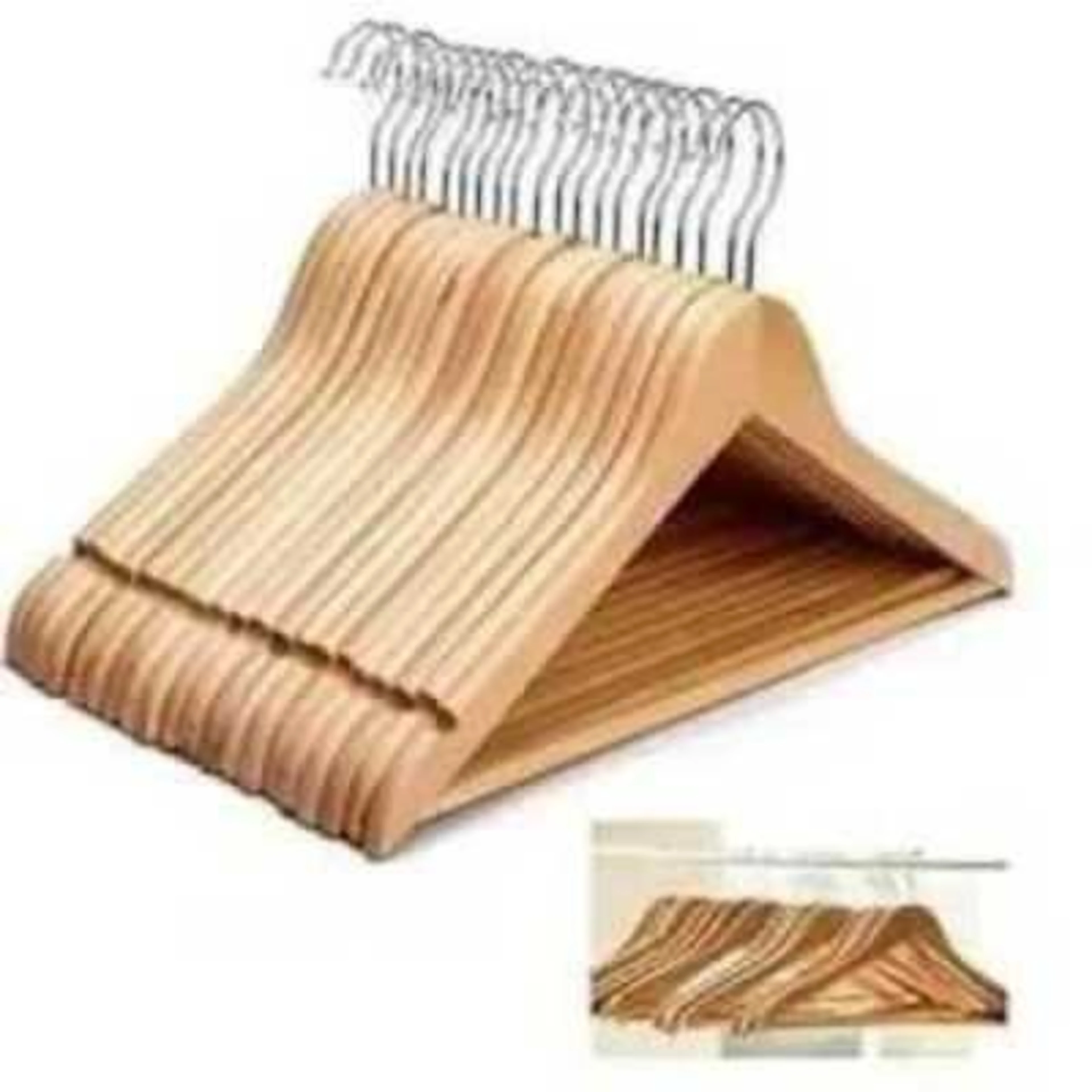 Wooden Hangers - 10 Pcs