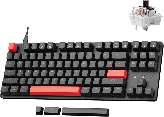 Lemokey X1 Wired Mechanical Keyboard – brown or red mechanical switch model available