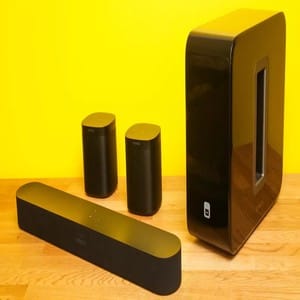 SONOS 2.0 Channel Sound Bar & Sub (Gen 3) Wireless Subwoofer – Black